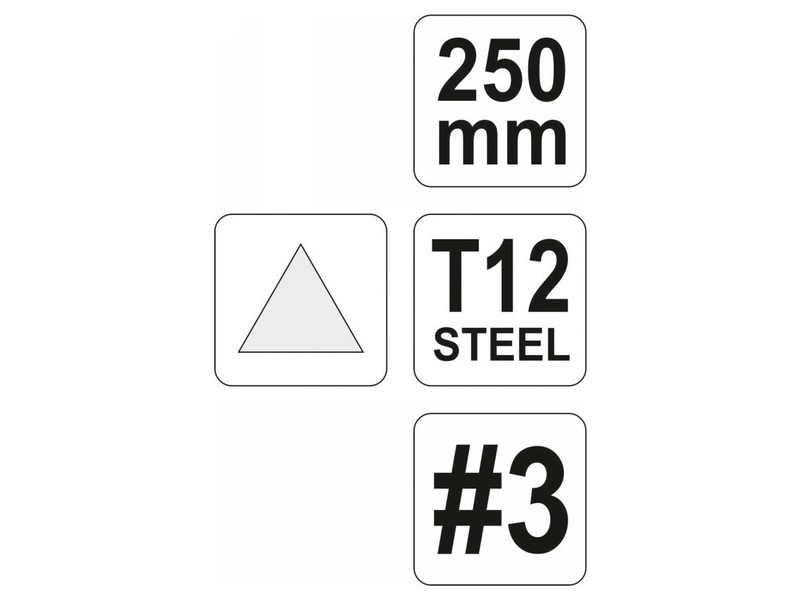 YATO Limă triunghiulară 250 mm / #3 fină - 1 | YEO