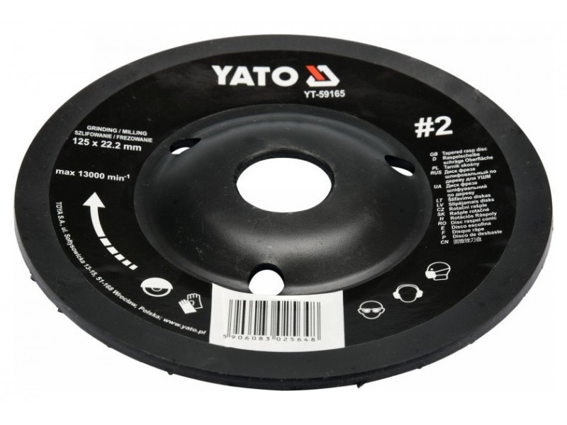 YATO Mace disc mediu #2 125 x 22,2 mm - 2 | YEO