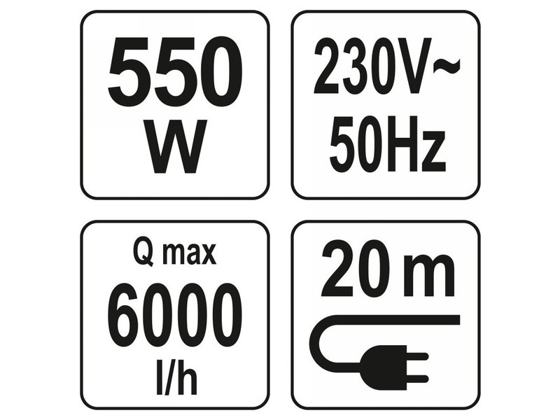 YATO Pompă cu șenile pentru scufundări 550 W - 3 | YEO