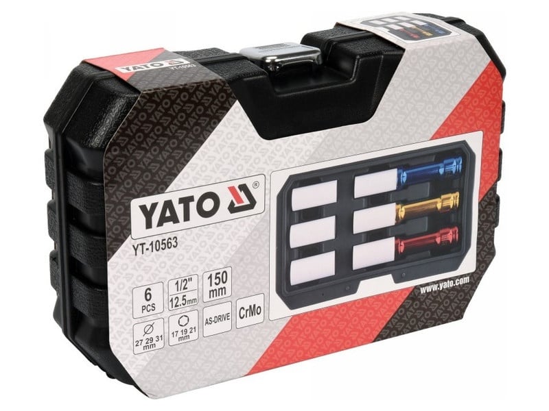 YATO Set 6 piese pentru jante din aluminiu 1/2" 17/19/21 mm CrMo - 3 | YEO