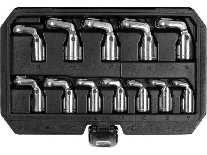 YATO Set de chei tubulare cu stea deschisă 12 piese 3/8" 8-19 mm CrV