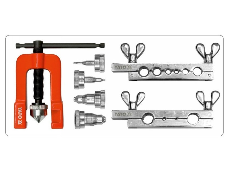 YATO Set de flanșe 7 piese pentru frâne și furtunuri hidraulice (3-19 mm)