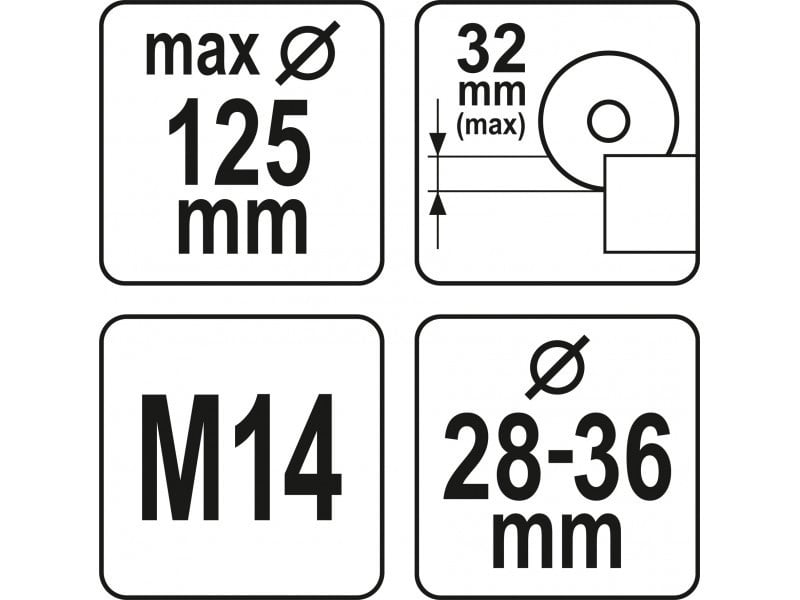 YATO Șlefuitor unghiular adaptor de aspirare a prafului pentru tăiere 125 mm