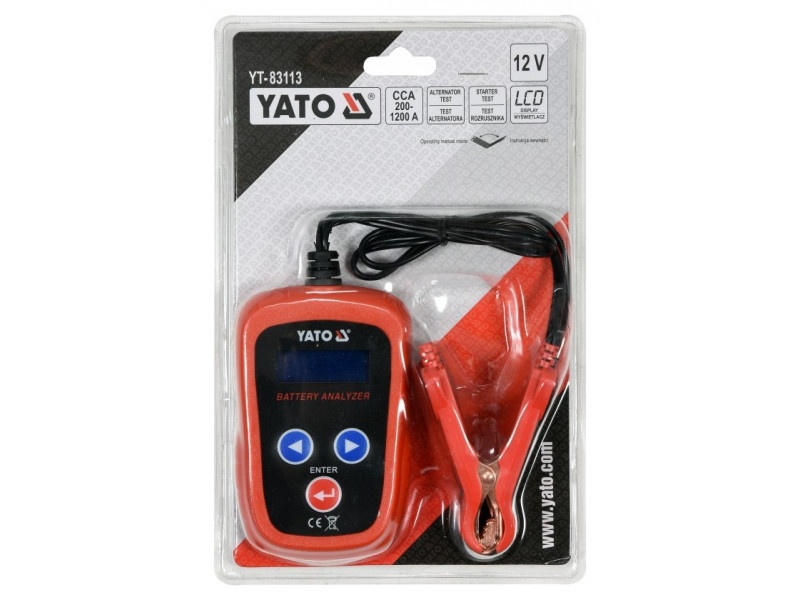 YATO Tester digital pentru baterii 12 V - 3 | YEO