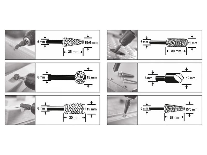 YATO Turbo Milling Set 6 piese pentru metal și lemn