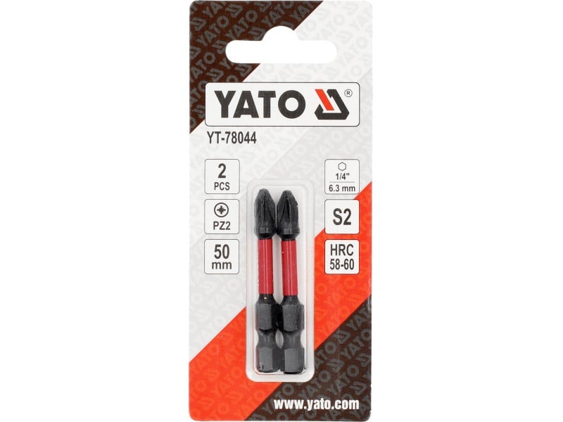 YATO Vârf bit de impact PZ2 x 50 mm (2 buc)