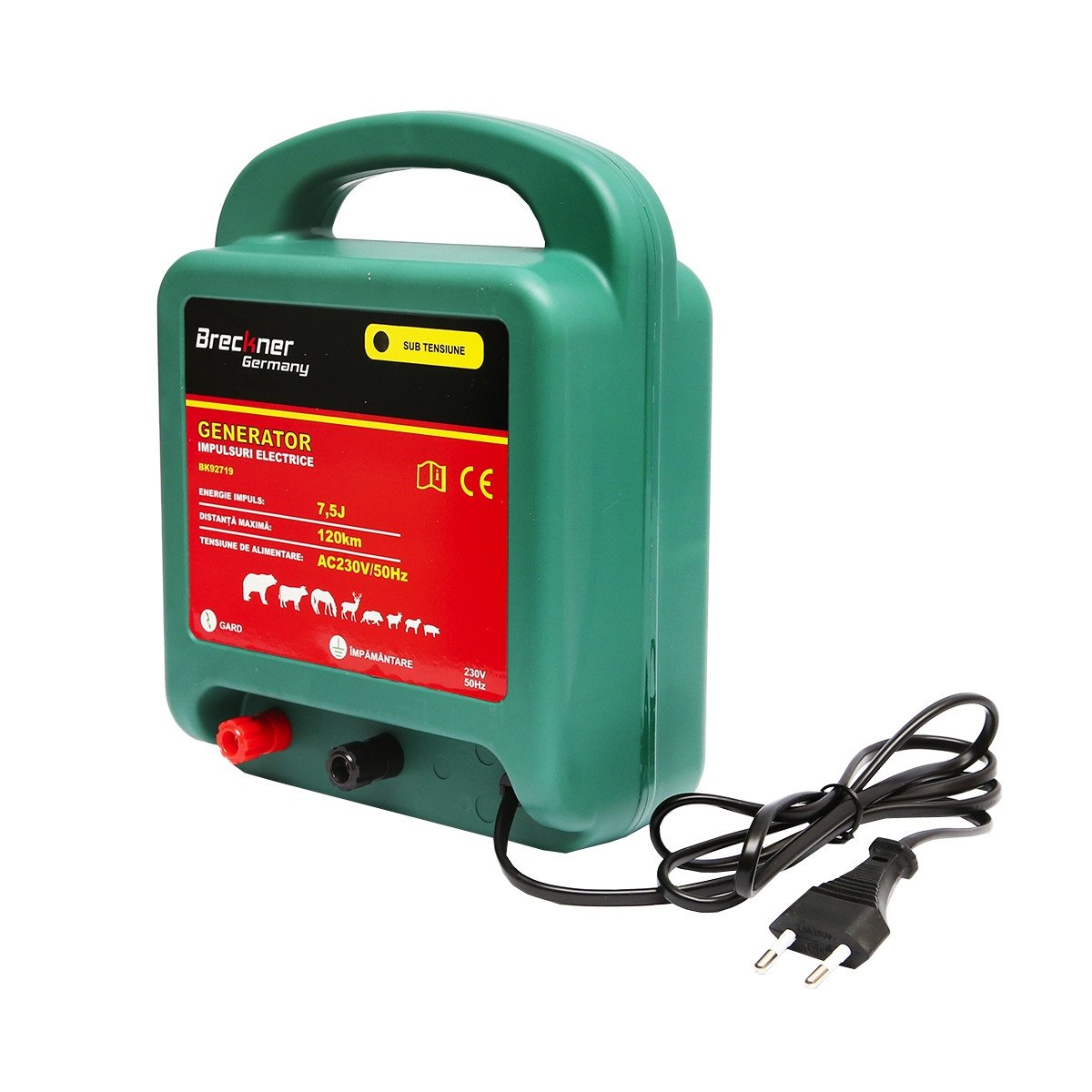 Aparat generator de impulsuri AC230V/50Hz 7.5 Joule, 120km pentru gard electric, Cod: BK92719,Brand: BRECKNER GERMANY - 1 | YEO