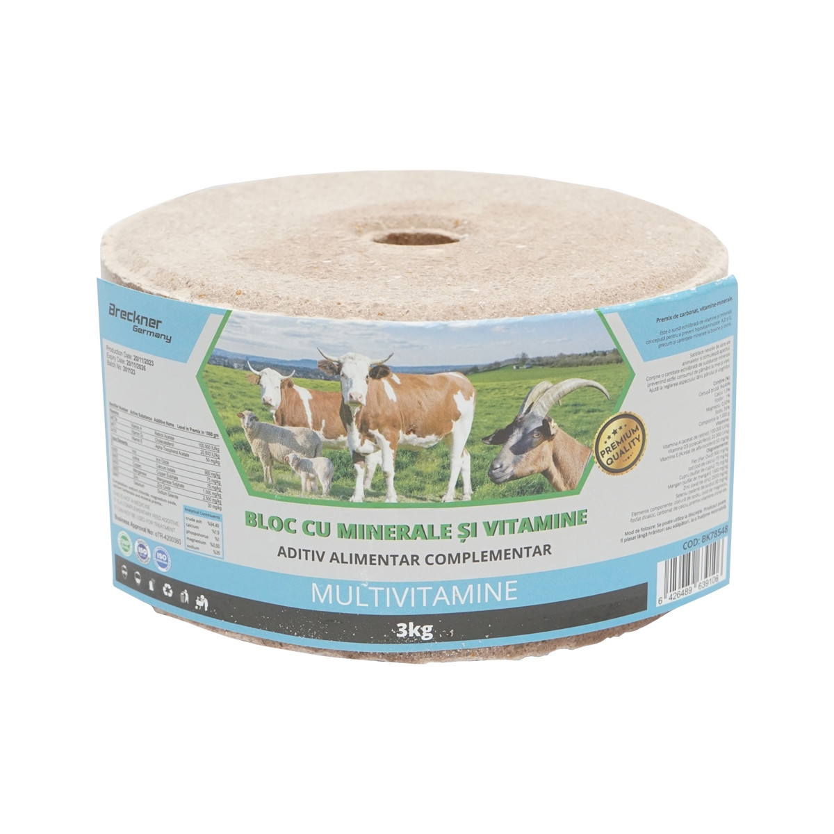 Bloc sare 3kg multivitamine pentru animale, Cod: BK78548, Brand: BRECKNER GERMANY