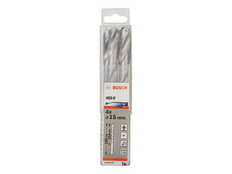 BOSCH Burghie redusă 15,0 x 169/114 mm 135° HSS-G DIN 338 (4 buc) - 1 | YEO