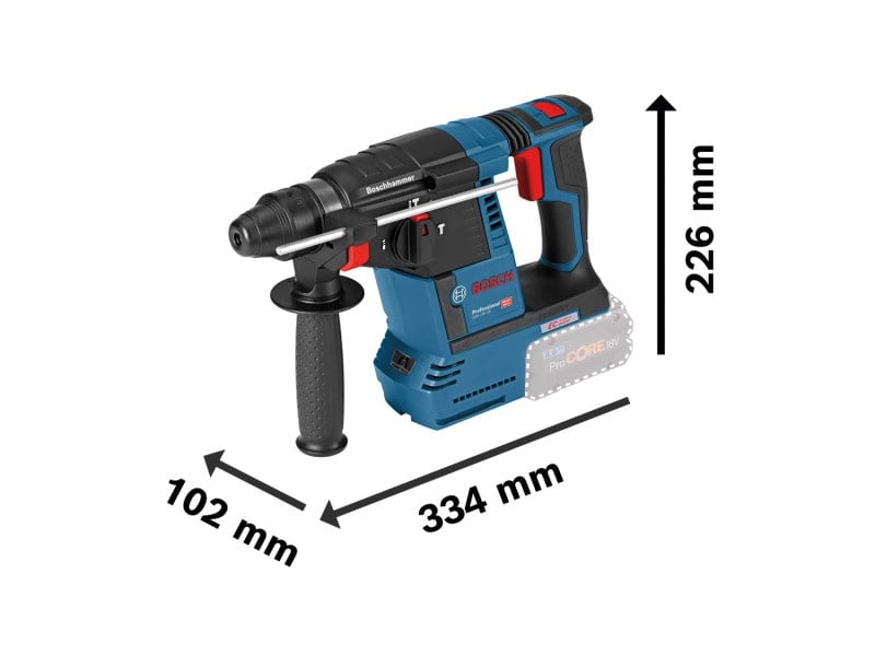 BOSCH burghiu cu percuție fără fir GBH 18V-26 SDS-Plus 2.6 J (fără acumulator și încărcător) - 1 | YEO