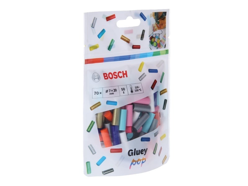 BOSCH Cartuș adeziv 8 culori POP mix 7 x 20 mm Gluey (70 buc)