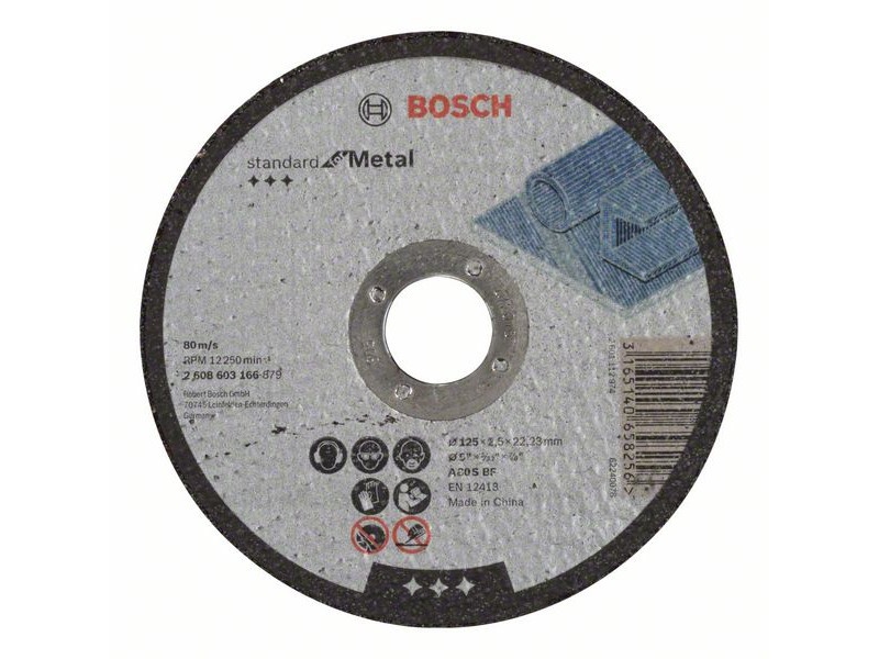 BOSCH Disc de tăiat pentru metal 125 x 2,5 x 22,2 mm Standard pentru metal A 30 S BF