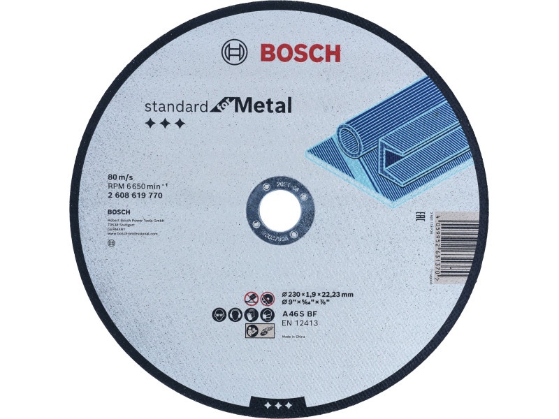 BOSCH Disc de tăiat pentru metal 230 x 1,9 x 22,2 mm A 46 S BF