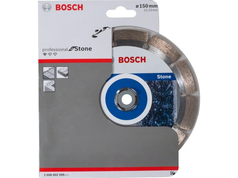 BOSCH Disc de tăiere diamantat 150 x 2,0 x 10 x 22,2 mm segmentat Standard pentru piatră