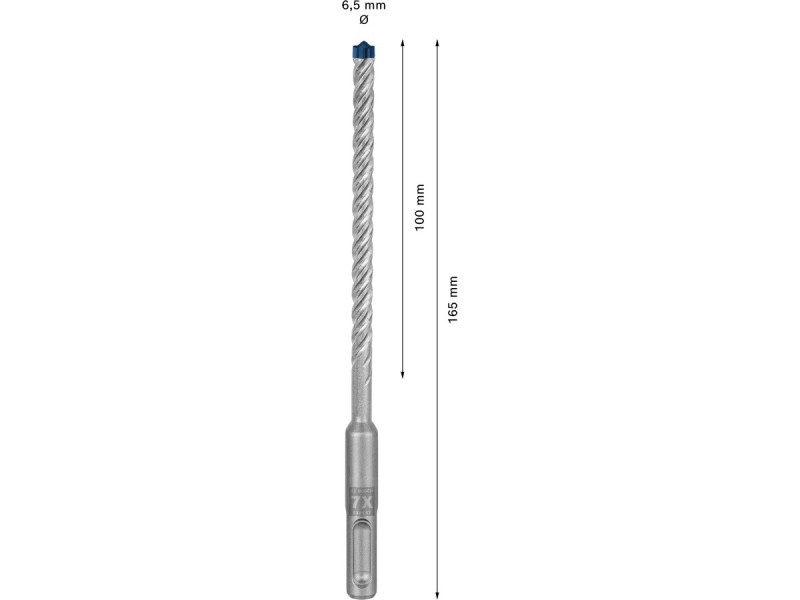 BOSCH EXPERT 7X Burghiu pentru piatră 6,5 x 165/100 mm pătrat SDS-Plus - 2 | YEO