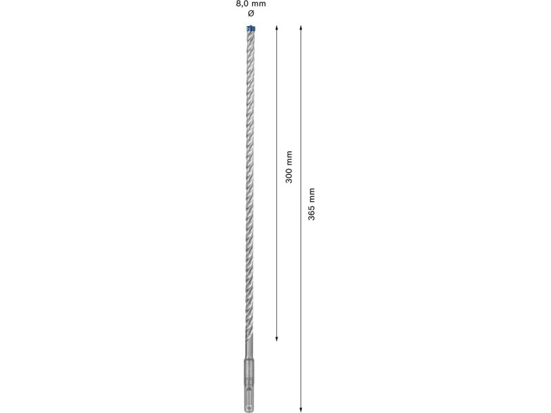 BOSCH EXPERT 7X Burghiu pentru piatră 8 x 365/300 mm pătrat SDS-Plus - 2 | YEO