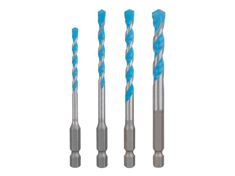 BOSCH EXPERT HEX-9 Set universal de burghie 4 piese (4 / 5 / 6 / 8 mm) 1/4" prindere burghie