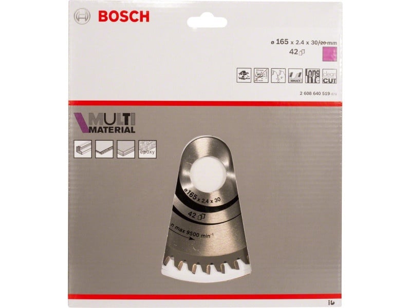 BOSCH Ferăstrău universal 165 x 30/20 x 2,4 mm / 42T MultiMaterial HLTCG