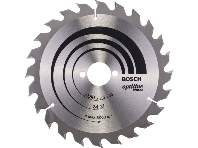 BOSCH Lamă de ferăstrău pentru lemn 190 x 30 x 2,0 mm / 24T Optiline Wood ATB