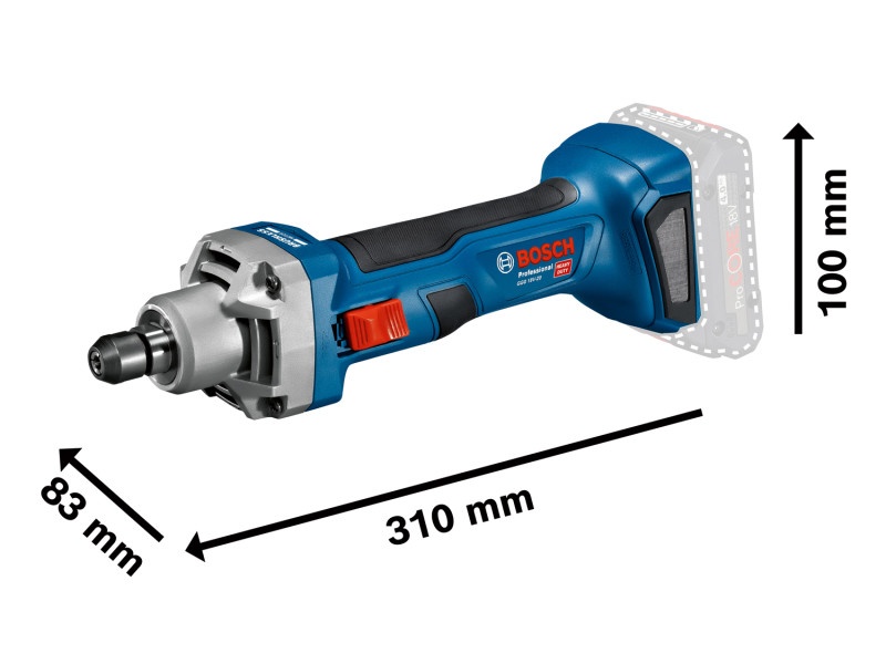 BOSCH polizor drept fără fir GGS 18V-20 în cutie de carton (fără baterie și încărcător)