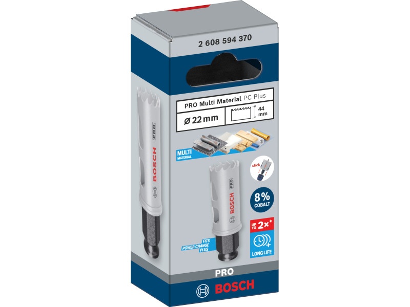 BOSCH PRO Cutter circular 22 mm (8% cobalt) PC PLUS Multi Material - 1 | YEO