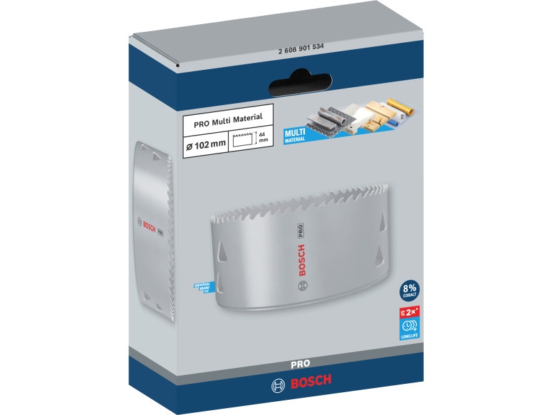 BOSCH PRO Freze circulare filetate 102 mm (8% cobalt) Multi Material - 1 | YEO