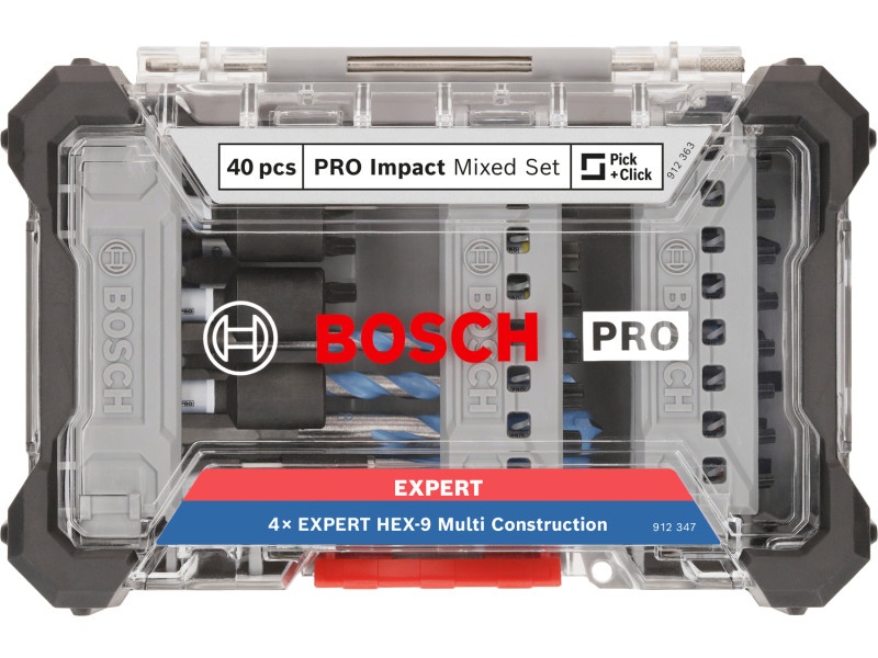 BOSCH PRO Impact bit de vârf și burghiu universal set de 40 de piese 1/4" Hex - 1 | YEO