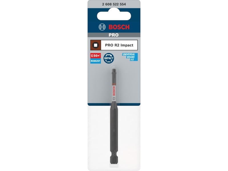 BOSCH PRO Impact bithegy R2 x 90 mm 1/4" Hex Robertson - 2 | YEO