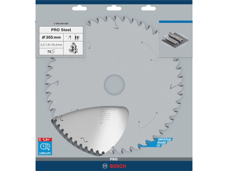 BOSCH PRO Lamă de ferăstrău pentru metal 305 x 25,4 x 2,2 mm / 72T - 1 | YEO
