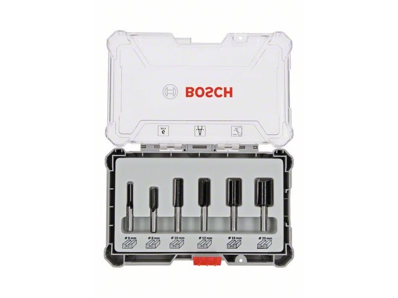 BOSCH Set de 6 freze orizontale cu fălci de 8 mm