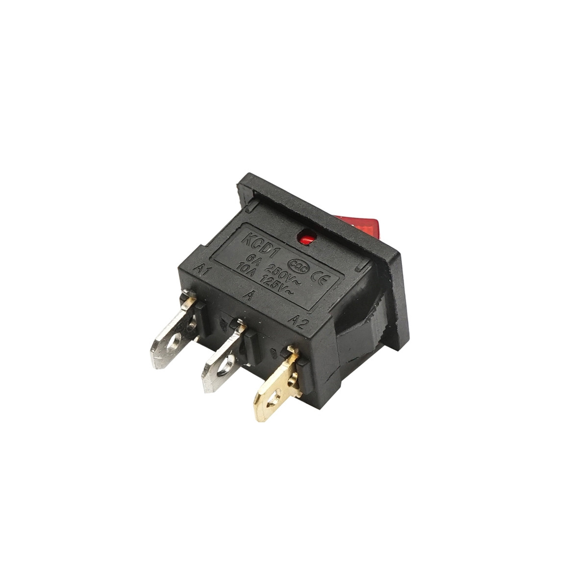 Buton intrerupator on-off 125V/10A-250V/6A cu 3 pini, Cod: BK77243, Brand: BRECKNER GERMANY - 2 | YEO