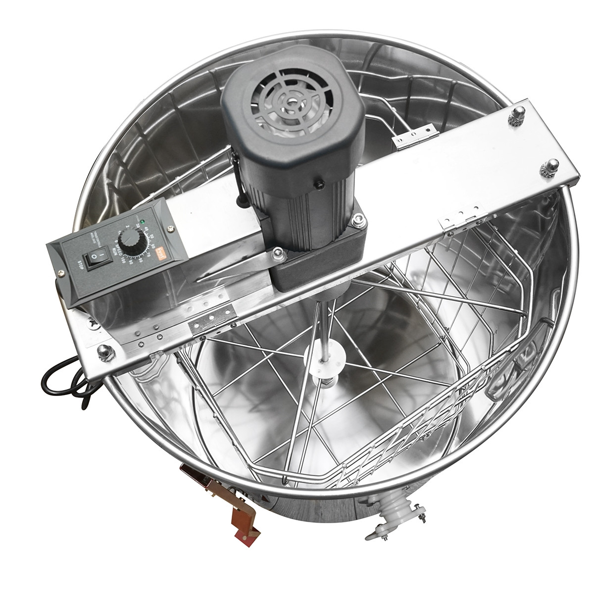 Centrifuga electrica 220V apicola, extractor miere din inox cu 4 rame, Cod: DISKS35