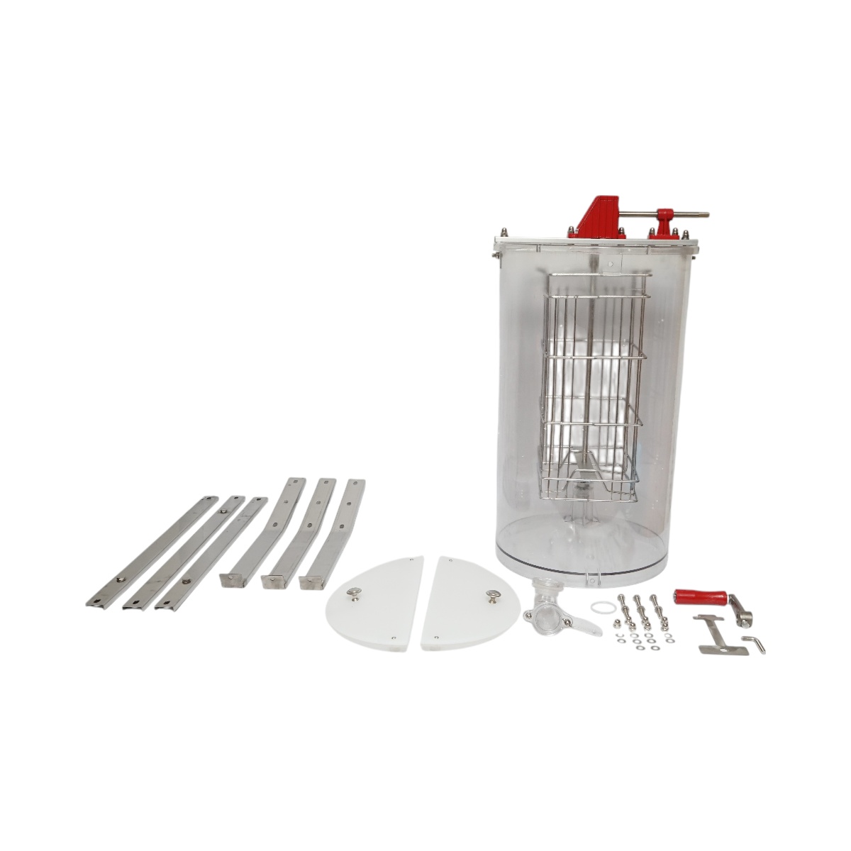 Centrifuga manuala apicola, extractor miere transparent cu 2 rame, Cod: DISTT68 - 2 | YEO