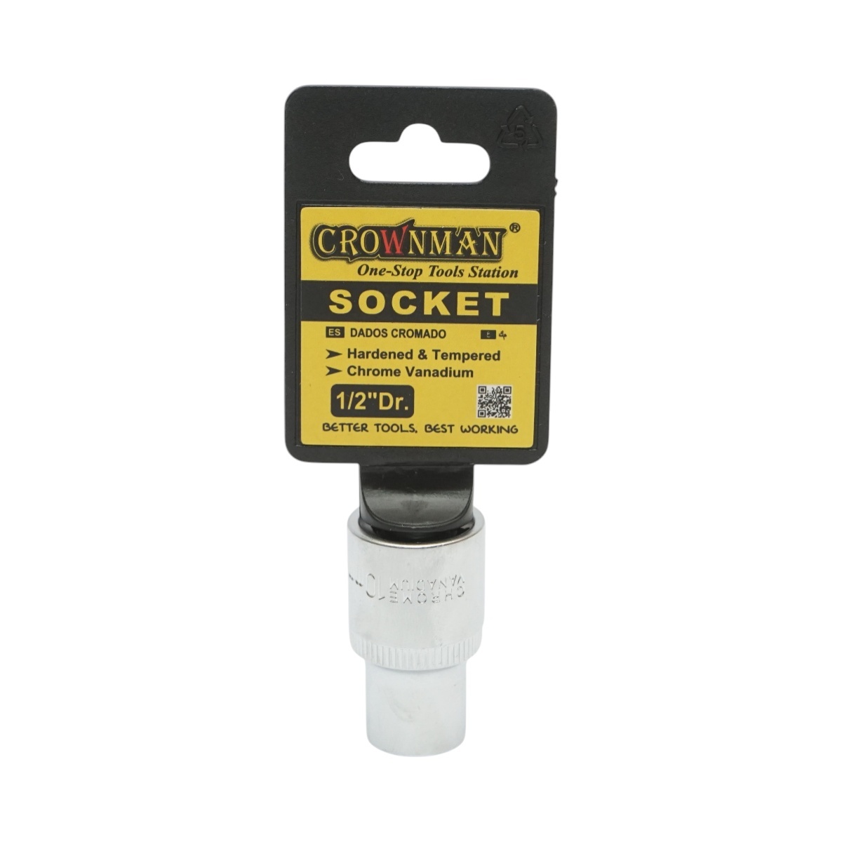 Cheie tubulara 10mm, patrat 1/2 Cr-V , Cod: DISUF51, Crownman