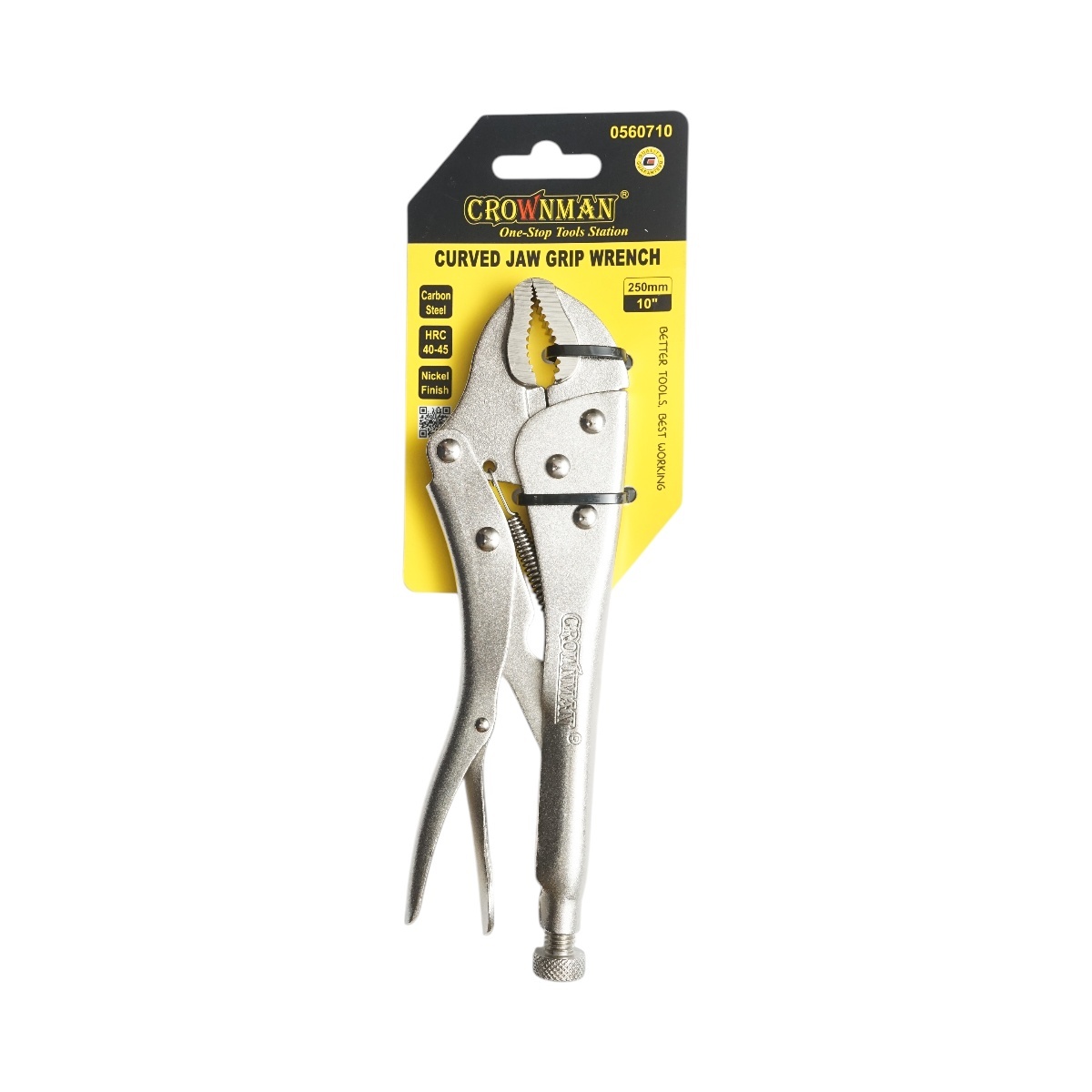 Cleste autoblocant cu falci curbate multifunctional 250mm profesional , Cod: DISUF62, Crownman - 1 | YEO