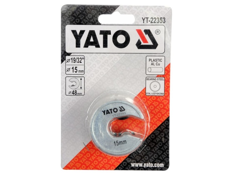 Cutter pentru țevi YATO 15 mm (cupru, aluminiu, plastic)