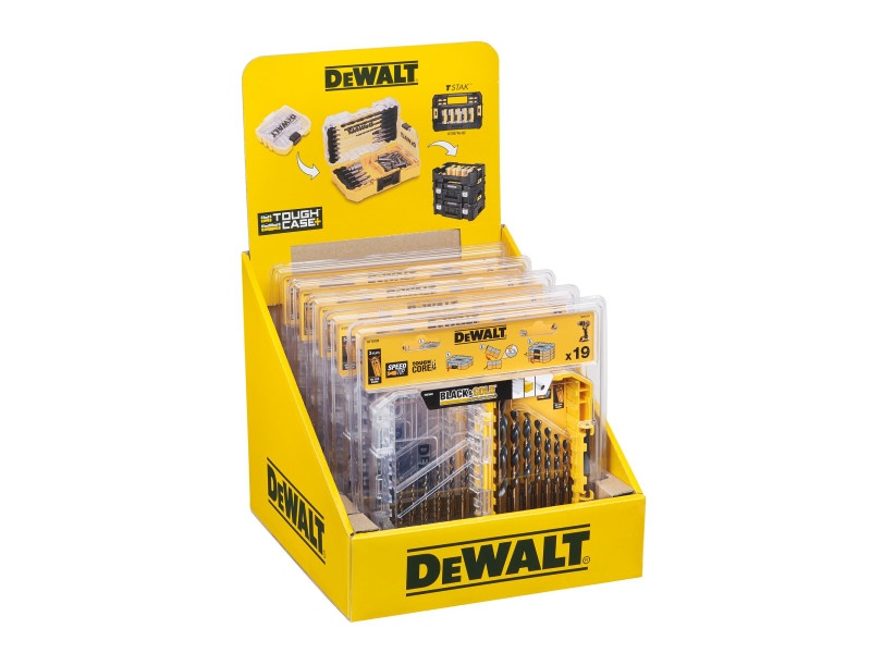 DEWALT Black & Gold Twist Drill Set 19 piese (1.0 - 10 mm)