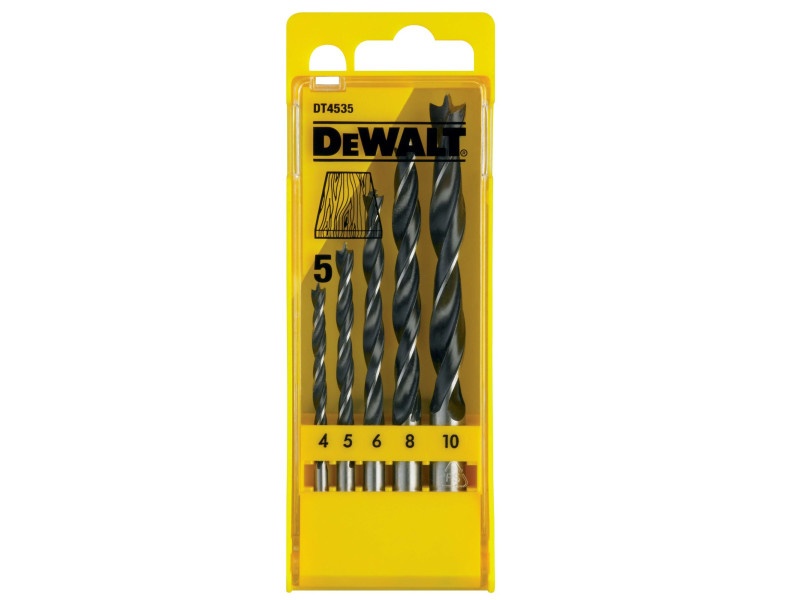 DEWALT Set de burghie pentru lemn 5 piese (4.0 - 10 mm) - 1 | YEO