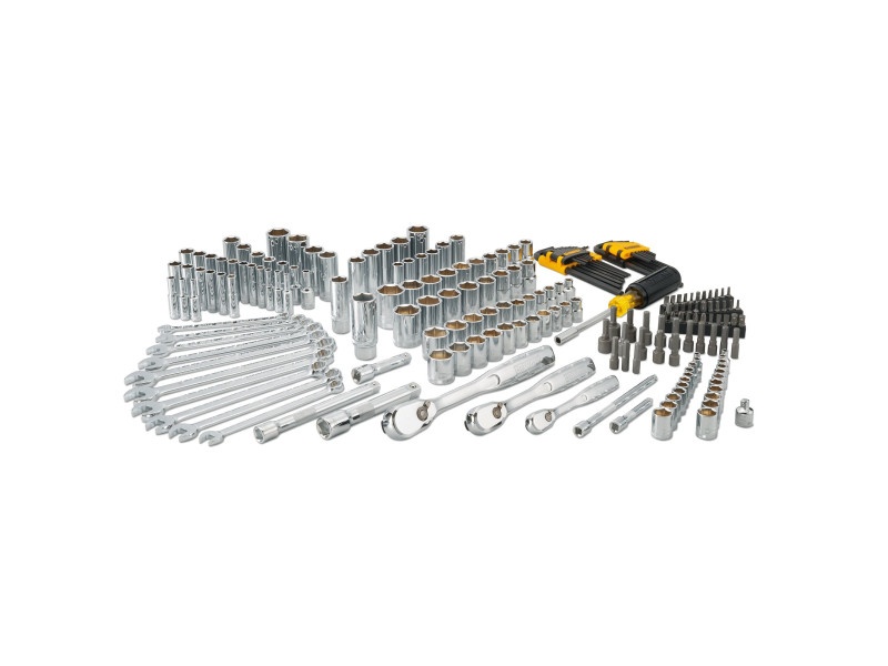 DEWALT Set de scule 205 piese metric/colon, scurt/lung 1/4" + 3/8" + 1/2"