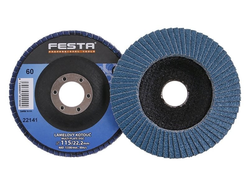 Disc cu clapetă FESTA 115 x 22,2 mm / P60 inox