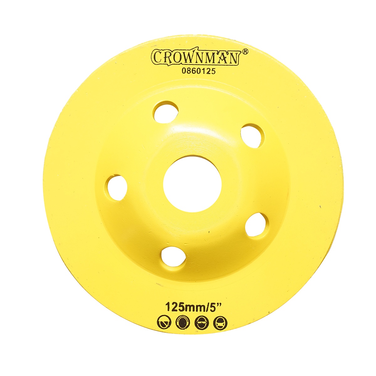 Disc diamantat turbo segmentat tip cupa 125x22.23mm pentru slefuire beton, granit, piatra , Cod: DISPT22, Marca: CROWNMAN - 1 | YEO