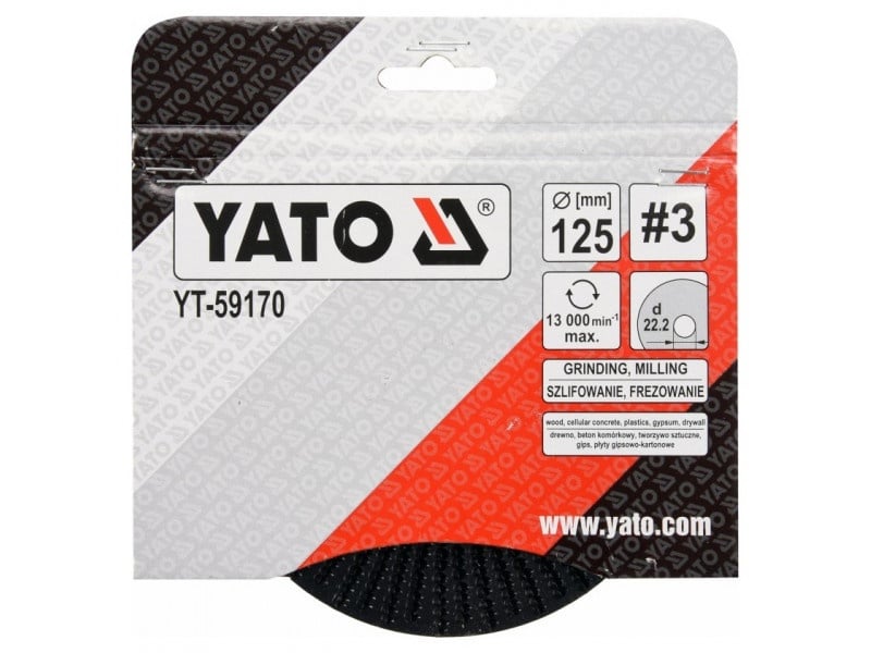 Disc pentru mop fin YATO #3 125 x 22,2 mm - 3 | YEO