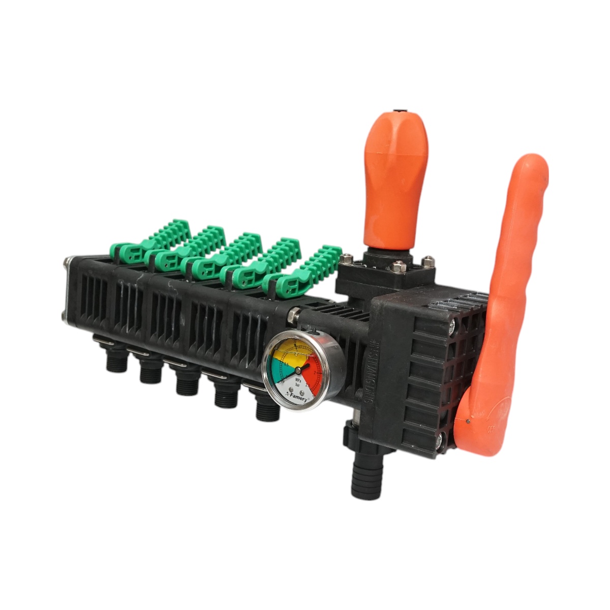 Distribuitor cu 5 cai pentru erbicidator, manometru cu glicerina 25 bar , Cod: DISAW30 - 1 | YEO