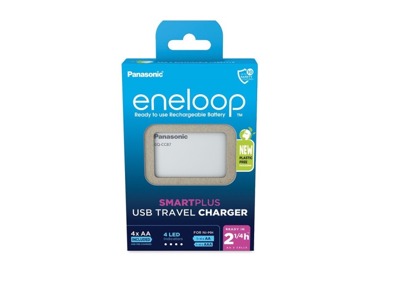 ENELOOP Încărcător de baterii/powerbank + 4 baterii AA/pencil 1,2 V 2000 mAh