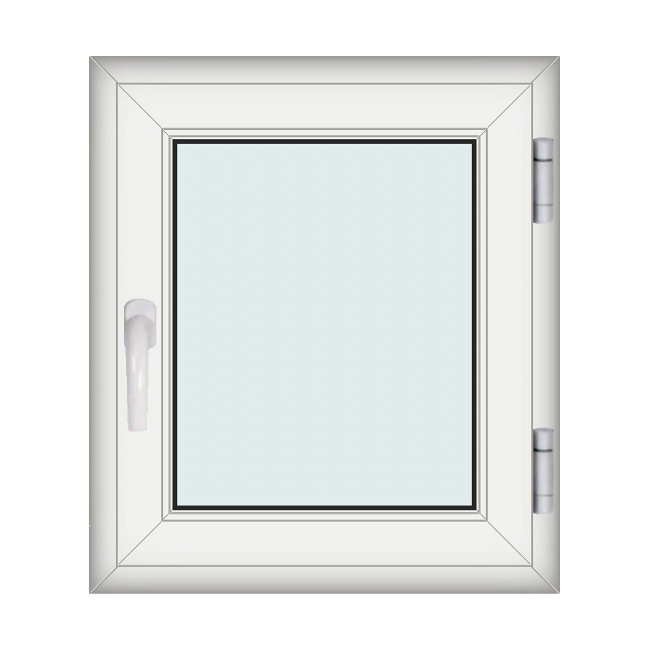 Fereastra 70x80cm, 1 canat, alb, dreapta si rabatare, Eurotech, 8.1cm, 6 camere, 3 garnituri