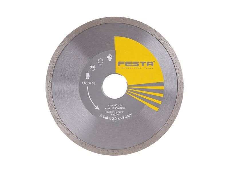 FESTA Disc de tăiere diamantat 125 x 2,0 x 22,2 mm continuu