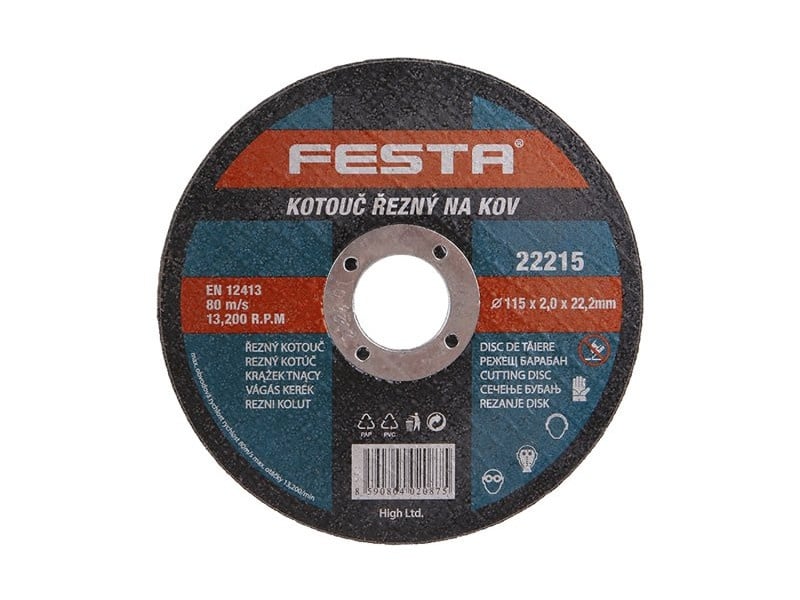 FESTA Disc de tăiere pentru metal 115 x 2,0 x 22,2 mm