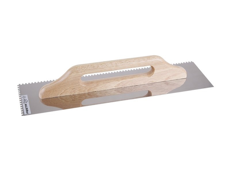 FESTA Fier de glett dințat 130 x 500 mm inox 4 x 4 mm