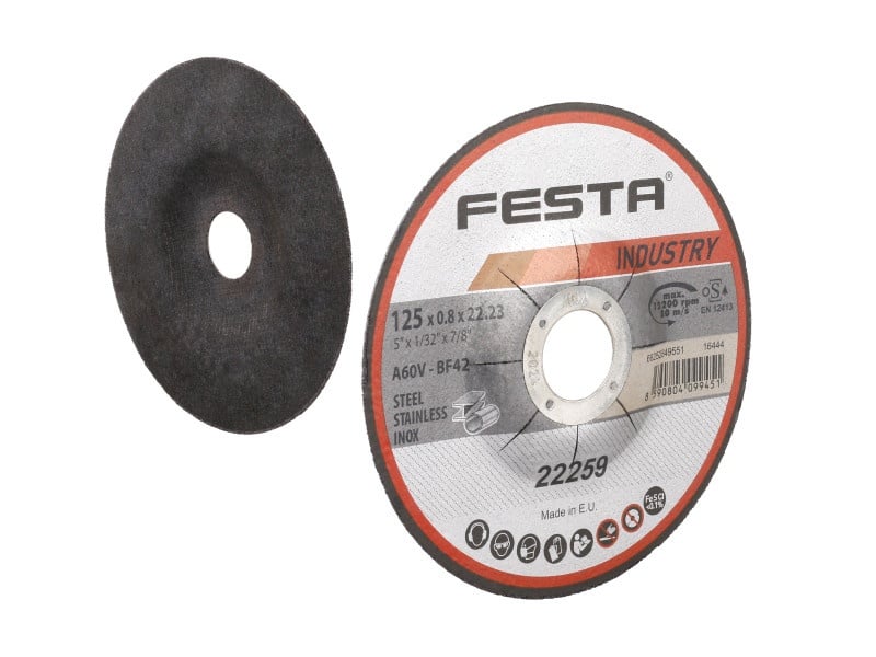 FESTA INDUSTRY Disc de tăiere conic pentru metal 125 x 0,8 x 22,2 mm inox