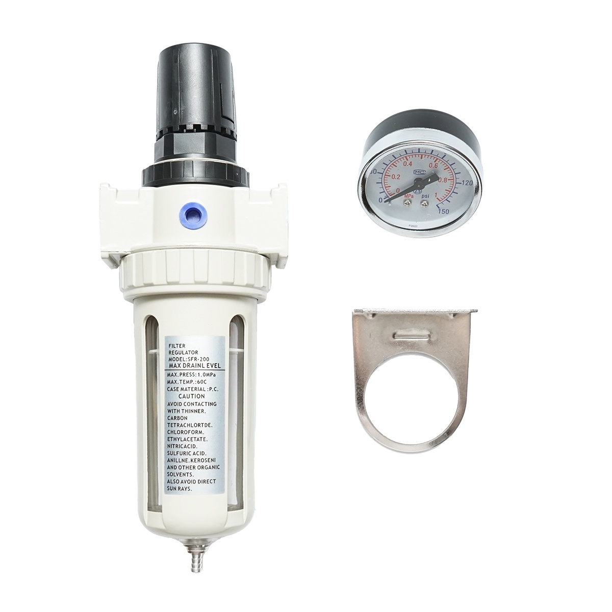 Filtru aer cu regulator de presiune max 1 Mpa, 150 psi, Cod: BK77481, Brand: HOTECHE - 1 | YEO